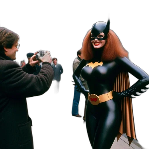 weapon, man, photographs, woman, dressed, unique, batman, version transparent PNG cut-out