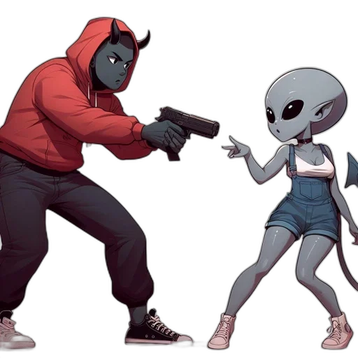 robot, jacket, mask, weapon, concept art, comic book art, pixel art, cartoon transparent PNG cut-out