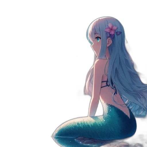creature, dress, animal, concept art, pixel art, fantasy art, anime, underwater transparent PNG cut-out