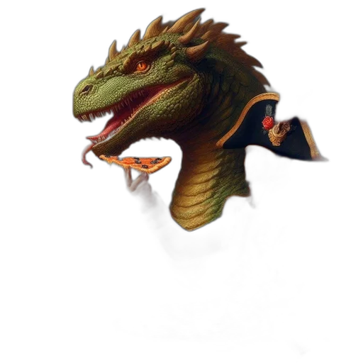 dragon, creature, animal, staff, concept art, fantasy art, photorealistic, 3d render transparent PNG cut-out