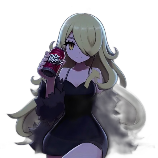 dress, bottle, creature, anime, pixel art, concept art, vaporwave, dark transparent PNG cut-out
