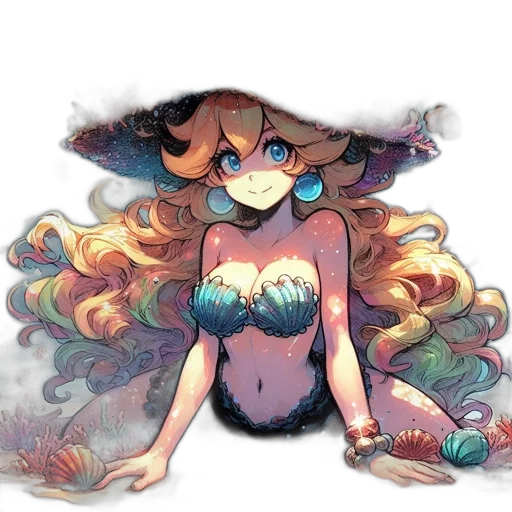 dress, hat, mask, creature, watercolor, pixel art, concept art, fantasy art transparent PNG cut-out