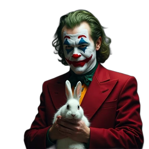 animal, mask, face, comic book art, concept art, photorealistic, joker, costume transparent PNG cut-out