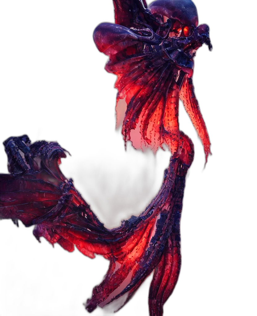 dragon, dress, hair, creature transparent PNG cut-out