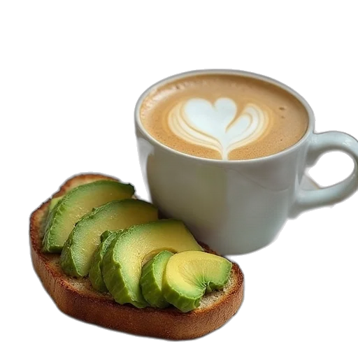 food, photorealistic, 3d render, avocado transparent PNG cut-out