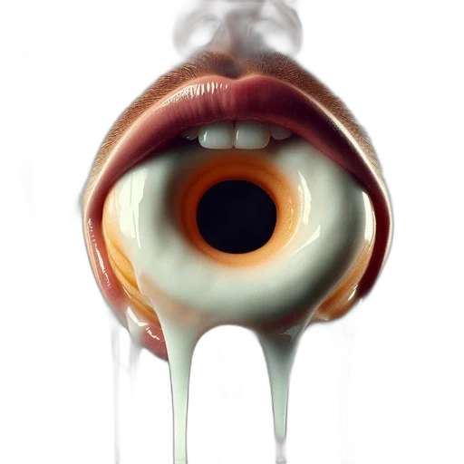 food, face, mask, creature, concept art, 3d render, photorealistic, watercolor transparent PNG cut-out