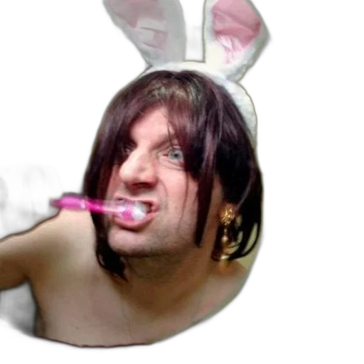 animal, creature, mask, photorealistic, cartoon, person, wearing, bunny transparent PNG cut-out
