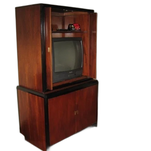 furniture, 3d render, wooden, entertainment, center, television, two, cabinets transparent PNG cut-out