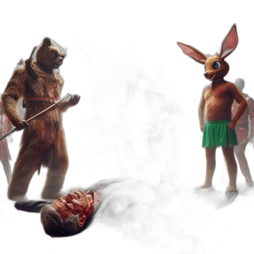 creature, animal, mask, concept art, fantasy art, 3d render, pixel art, fire transparent PNG cut-out