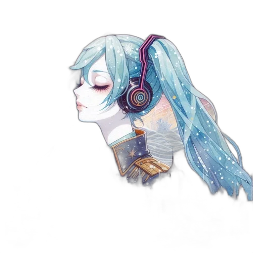 mask, robot, face, jewelry, watercolor, concept art, anime, fantasy art transparent PNG cut-out
