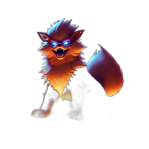 staff, creature, animal, hair, concept art, 3d render, pixel art, fantasy art transparent PNG cut-out
