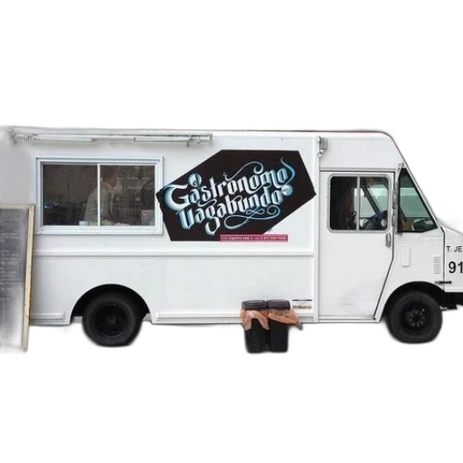 food, white, truck, name transparent PNG cut-out
