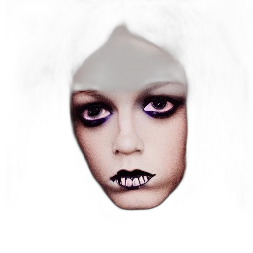 face, mask, creature, photorealistic transparent PNG cut-out