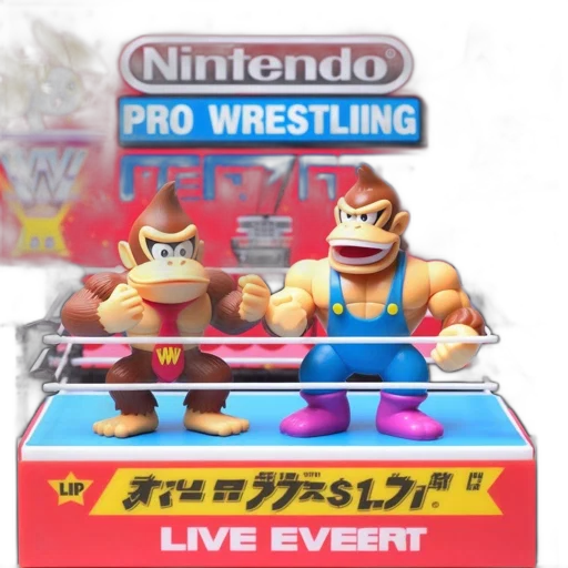 concept art, 3d render, two, characters, inspired, donkey, kong, bowser transparent PNG cut-out