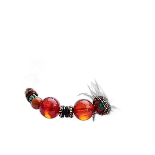 jewelry, crown, hair, staff, 3d render, photorealistic, colorful, beaded transparent PNG cut-out