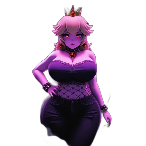 dress, crown, staff, creature, concept art, pixel art, vaporwave, fantasy art transparent PNG cut-out