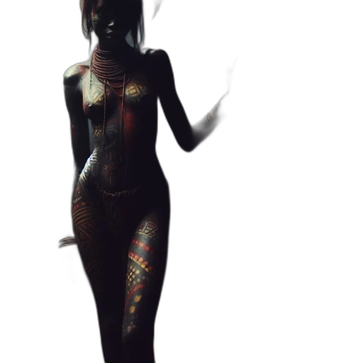 dress, robot, mask, creature, concept art, 3d render, fantasy art, cyberpunk transparent PNG cut-out