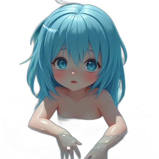 creature, robot, face, dress, anime, concept art, 3d render, photorealistic transparent PNG cut-out