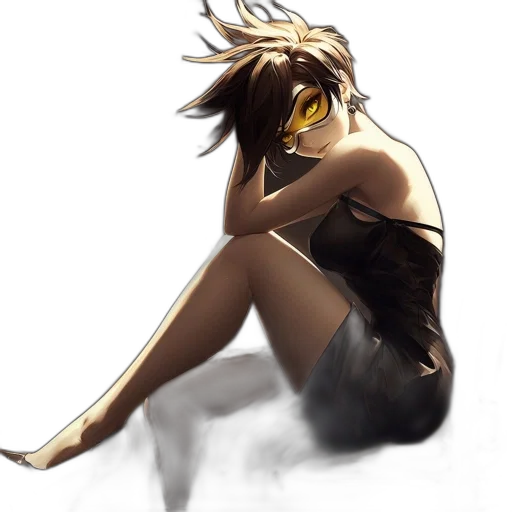 mask, dress, face, creature, concept art, fantasy art, pixel art, anime transparent PNG cut-out