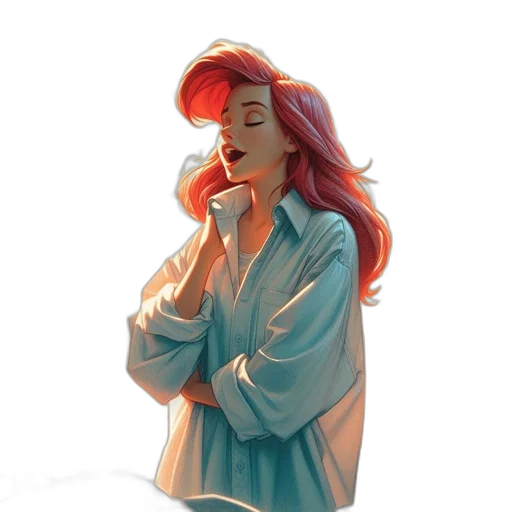 face, dress, jacket, staff, vaporwave, comic book art, cartoon, concept art transparent PNG cut-out