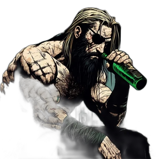 comic book art, concept art, fantasy art, cartoon, green, dimly, lit, aged transparent PNG cut-out