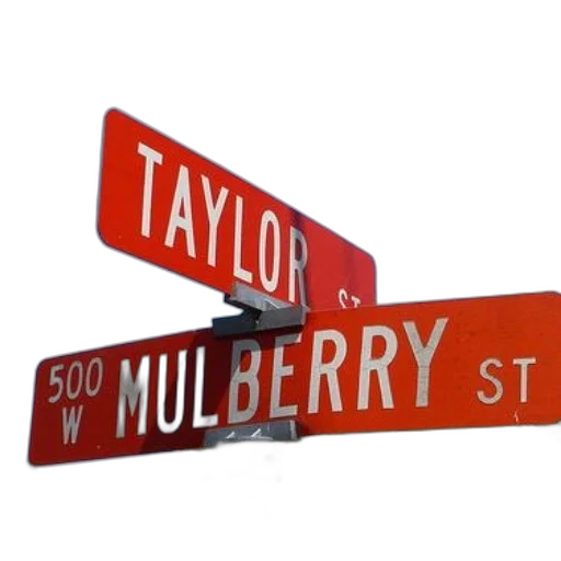 city street, taylor, mulberry, street, signs, front, yellow, building transparent PNG cut-out