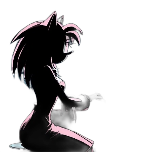 staff, dress, hair, creature, concept art, anime, cartoon, pixel art transparent PNG cut-out