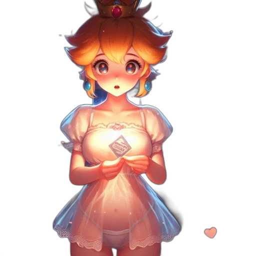 dress, crown, staff, hat, anime, pixel art, concept art, watercolor transparent PNG cut-out