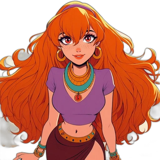 jewelry, anime, fantasy art, cartoon, concept art, fire, colorful, neon transparent PNG cut-out