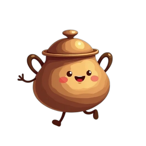 staff, food, hat, concept art, pixel art, 3d render, fantasy art, whimsical transparent PNG cut-out