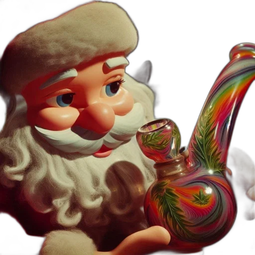 3d render, photorealistic, oil painting, fantasy art, jolly, santa, claus, white transparent PNG cut-out