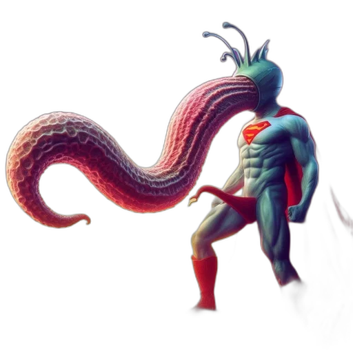 creature, animal, dragon, hair, concept art, comic book art, fantasy art, 3d render transparent PNG cut-out