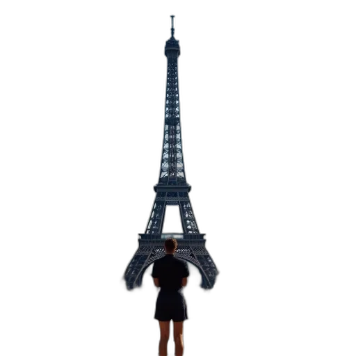 umbrella, dress, building, robot, 3d render, concept art, pixel art, photorealistic transparent PNG cut-out