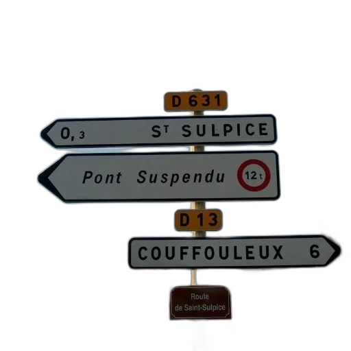 3d render, concept art, sign, french, pointing, sulpice, pont, suspendu transparent PNG cut-out