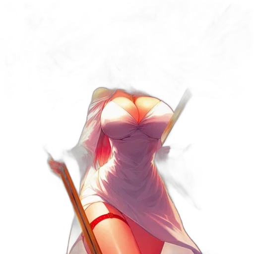 dress, sword, staff, weapon, concept art, fantasy art, anime, watercolor transparent PNG cut-out