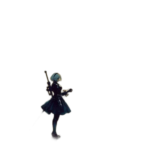 weapon, robot, sword, staff, 3d render, pixel art, concept art, anime transparent PNG cut-out