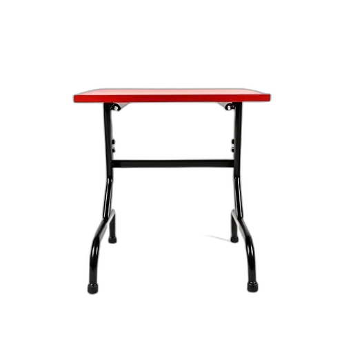 furniture, staff, 3d render, red, black, folding, table, metal transparent PNG cut-out