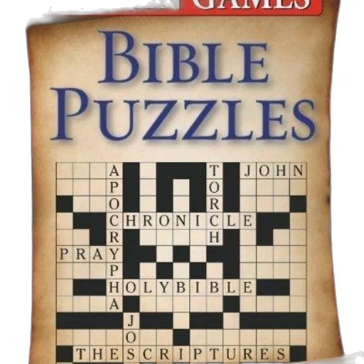 book, cover, titled, brain, games, bible, puzzles, featuring transparent PNG cut-out