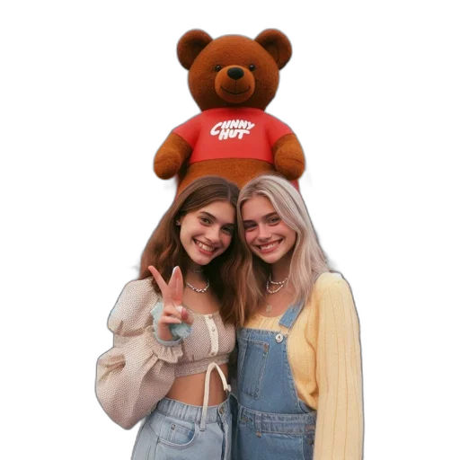 jacket, staff, face, furniture, 3d render, two, women, smile transparent PNG cut-out