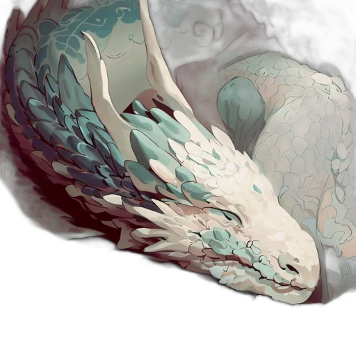 dragon, mask, creature, face, fantasy art, concept art, watercolor, photorealistic transparent PNG cut-out