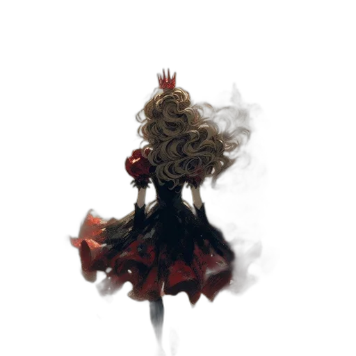 crown, dress, hair, mask, concept art, fantasy art, watercolor, pixel art transparent PNG cut-out