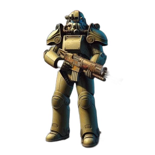 robot, weapon, mask, creature, 3d render, concept art, pixel art, fantasy art transparent PNG cut-out