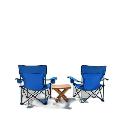 furniture, umbrella, 3d render, concept art, photorealistic, blue, camp, chair transparent PNG cut-out