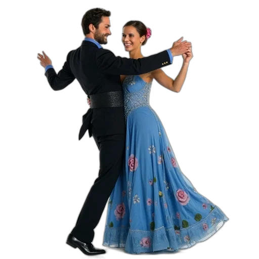 dress, man, woman, dancing, ballroom, wearing, dark, suit transparent PNG cut-out