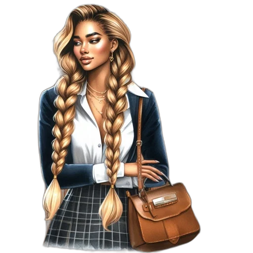 hair, jacket, concept art, cartoon, fantasy art, photorealistic, earth tones, illustration transparent PNG cut-out