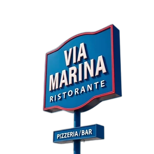 food, staff, 3d render, blue, sign, red, border, white transparent PNG cut-out