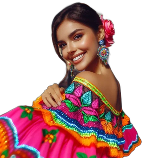 dress, jewelry, face, photorealistic, oil painting, colorful, neon, woman transparent PNG cut-out