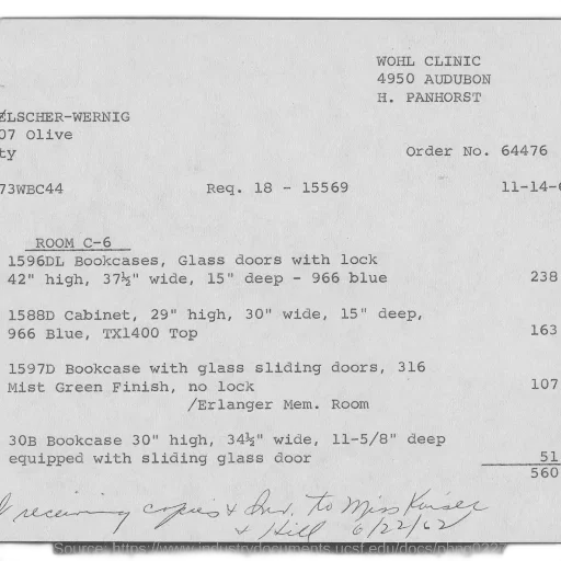 wohl, clinic, 4950, audubon, panhorst, 11-14-62 transparent PNG cut-out