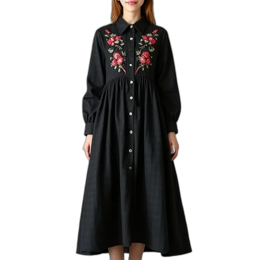 dress, jacket, dark, black, checkered, shirt, style, long transparent PNG cut-out