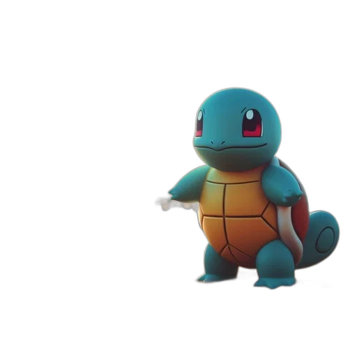 creature, animal, dragon, 3d render, concept art, pixel art, blue, squirtle transparent PNG cut-out